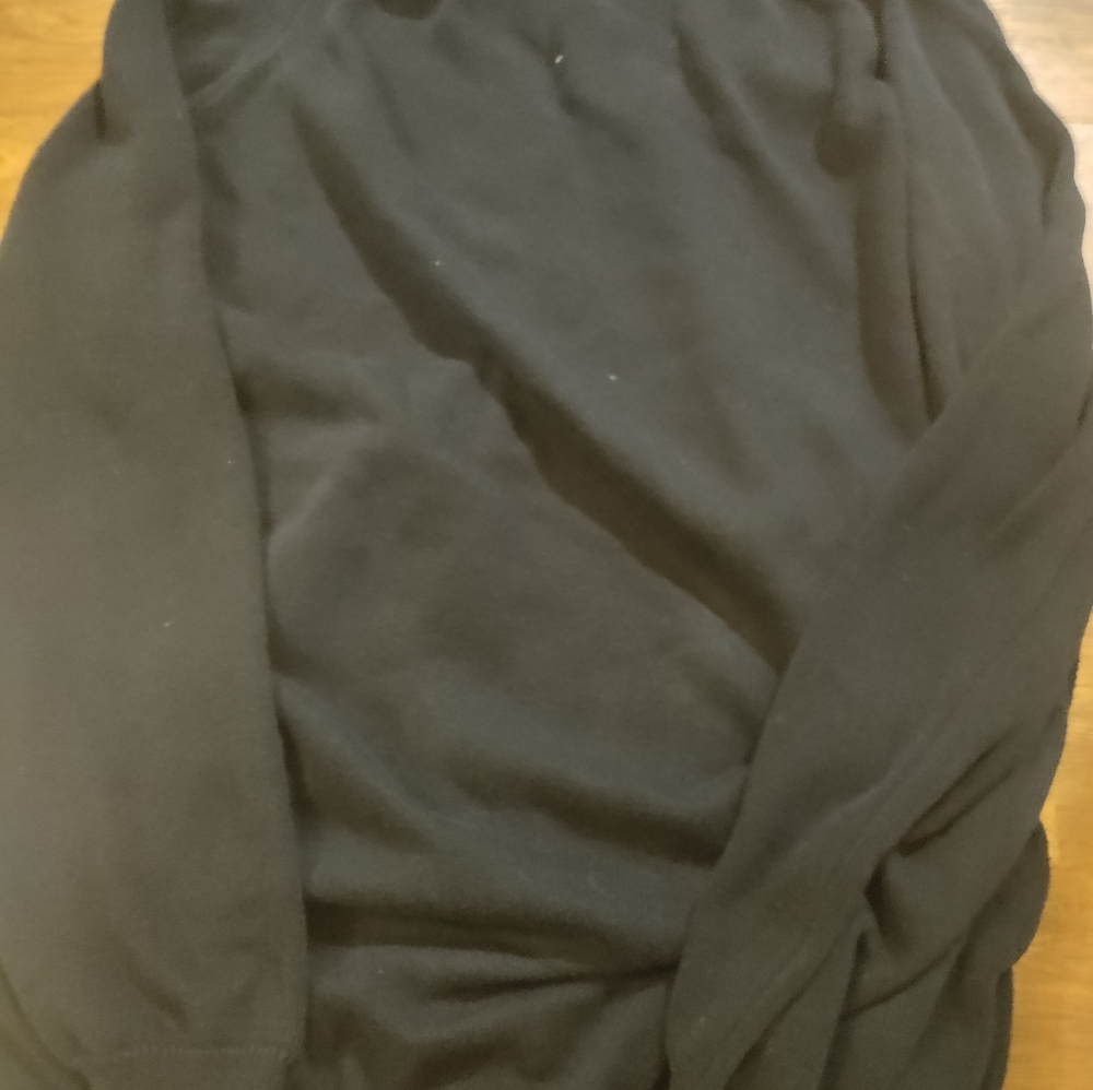 Vintage 90s LL Bean V Neck Heavy Sweater Adult Large Black Made in Scotland - Picture 6 of 6